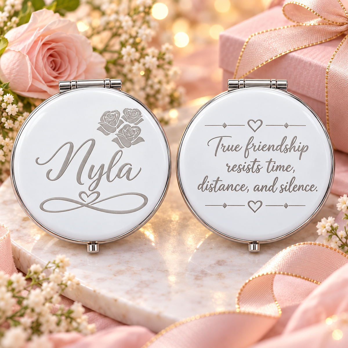 Personalized Engraved Compact Mirror