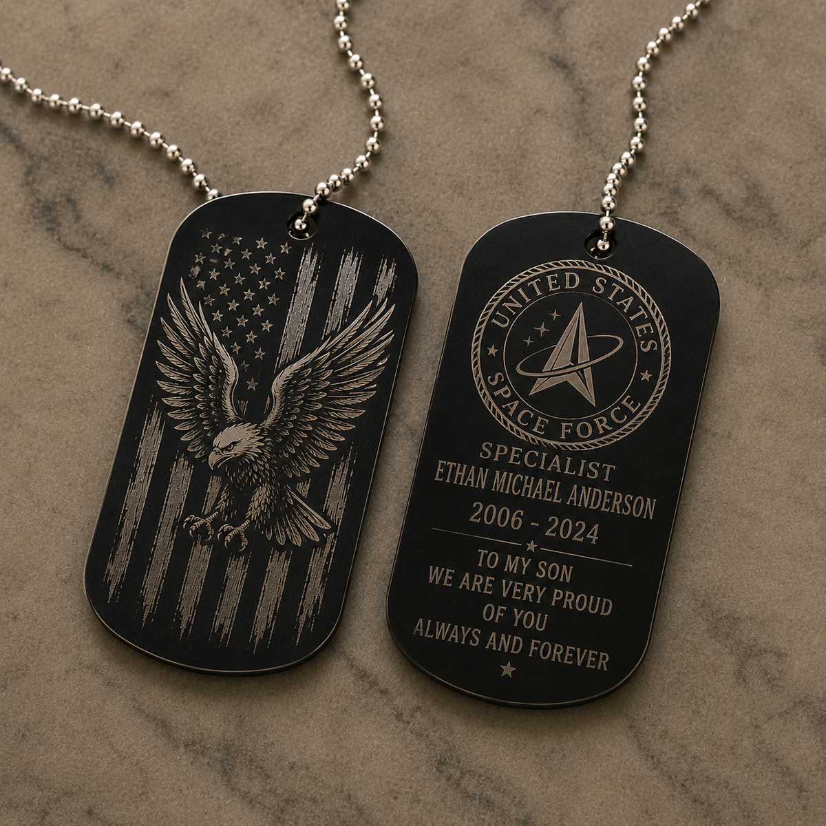 Military Dog Tag Set