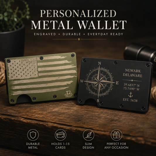 Laser Engraved RFID Blocking Card Wallet