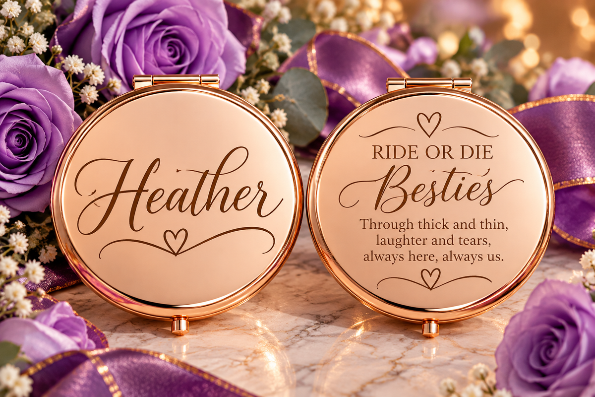 Personalized Engraved Compact Mirror
