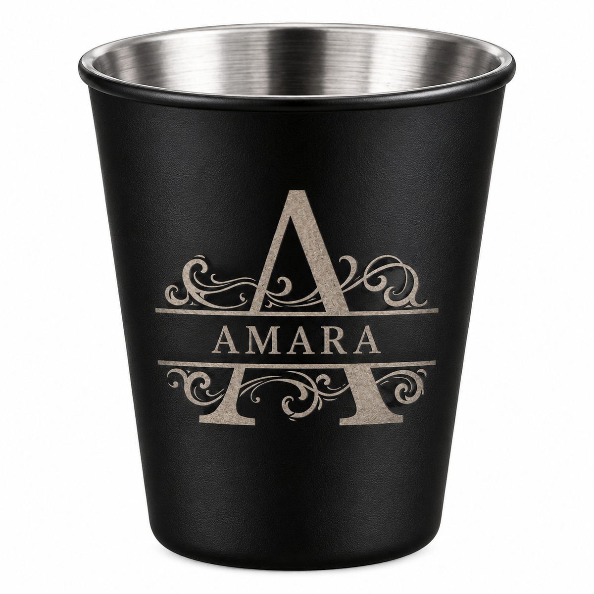 Personalized Matte Black Wedding Shot Glasses