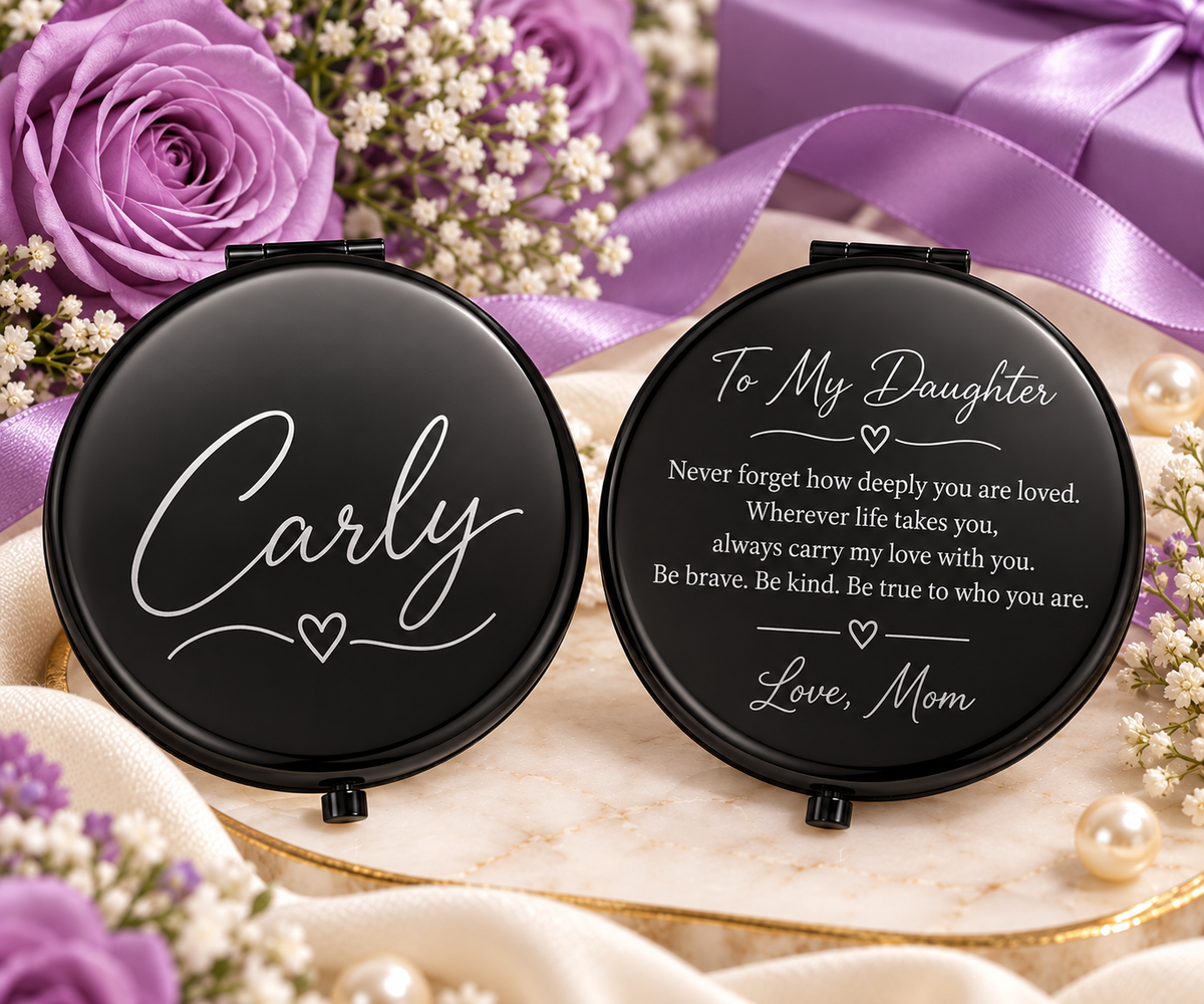 Personalized Engraved Compact Mirror