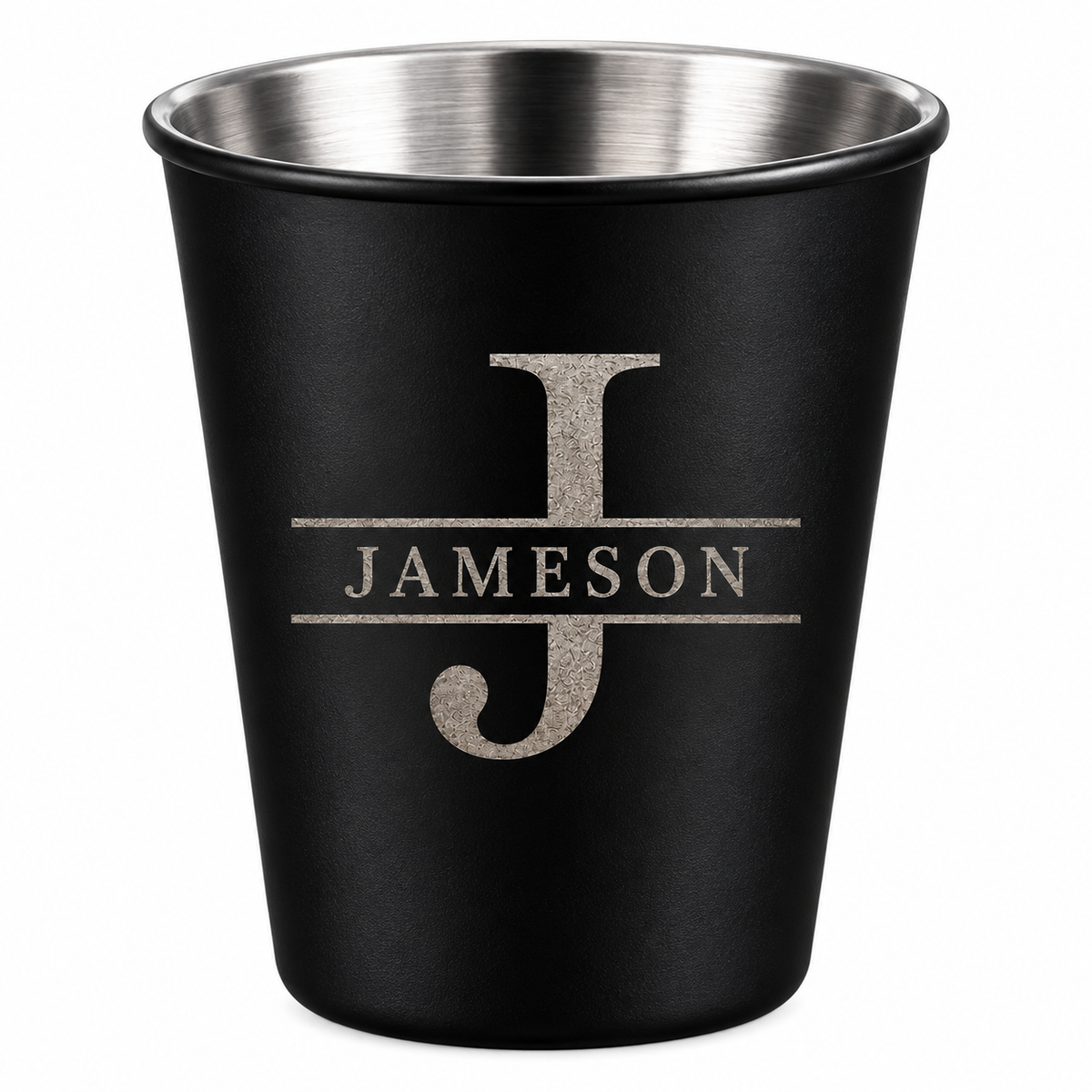 Personalized Matte Black Wedding Shot Glasses