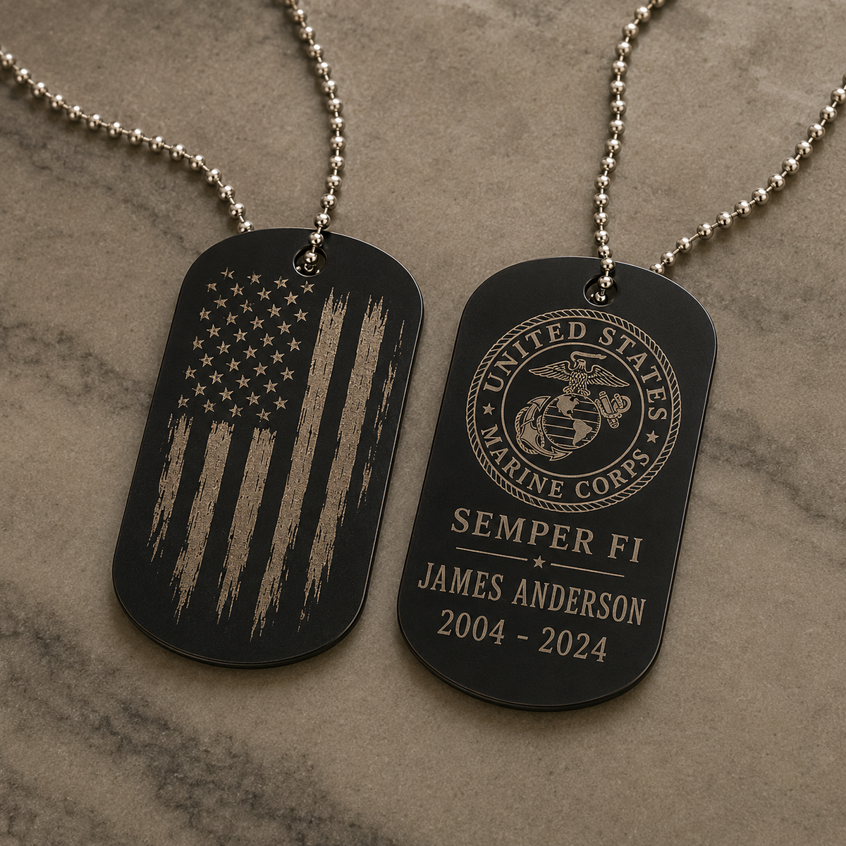 Military Dog Tag Set