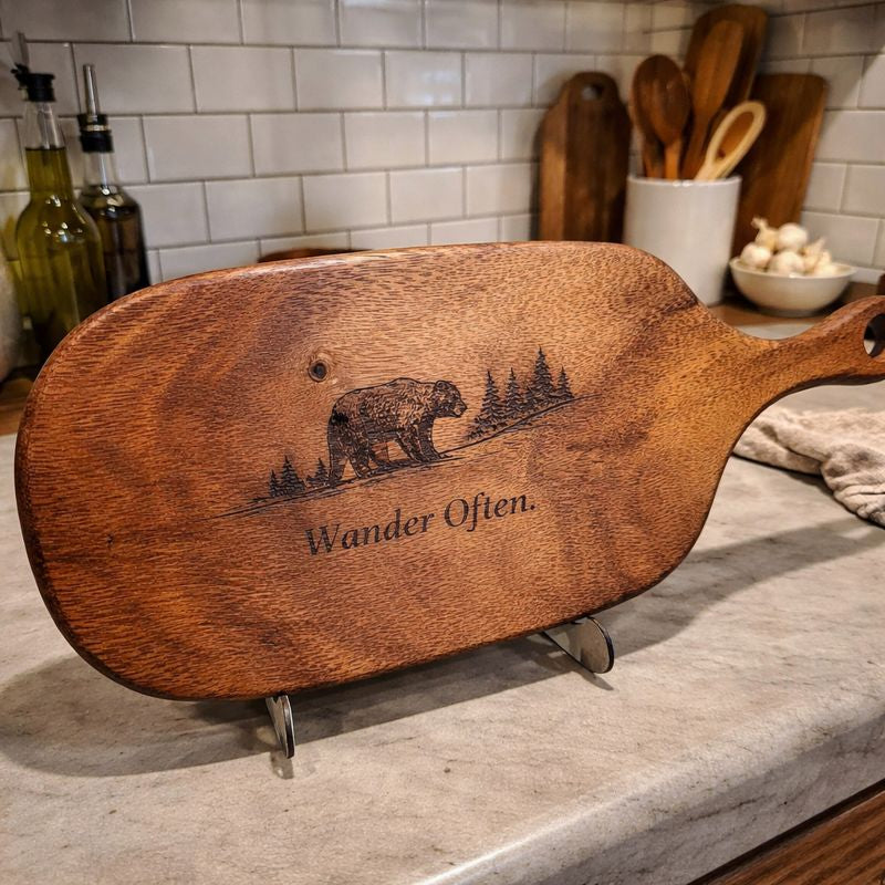 Black Walnut Engraved Serving Board Set